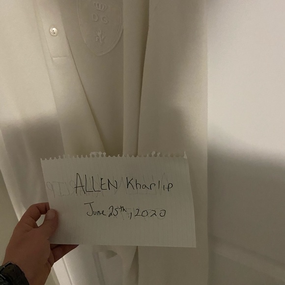 Dolce Gabbana white golf shirt. Size 56 - Picture 8 of 10